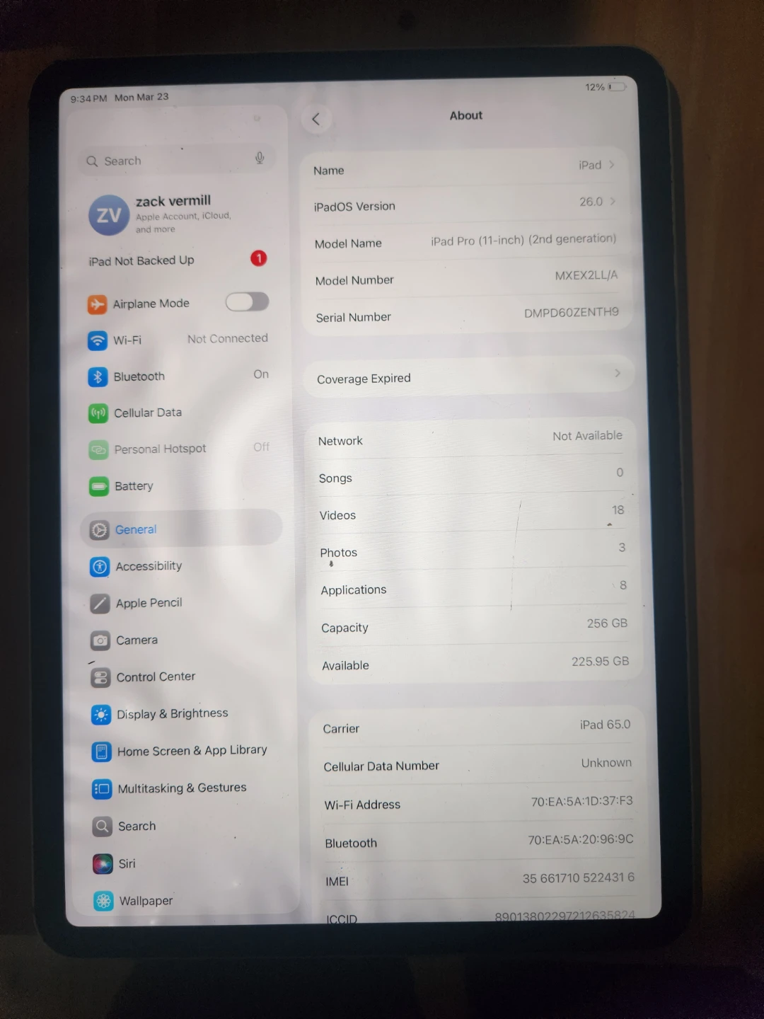 Apple iPad Pro 11-inch (2nd Gen) 256GB - Silver