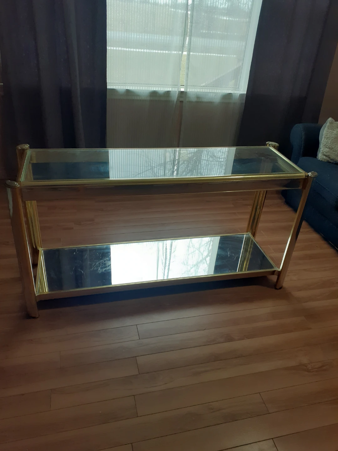 Glass and Gold Console Table