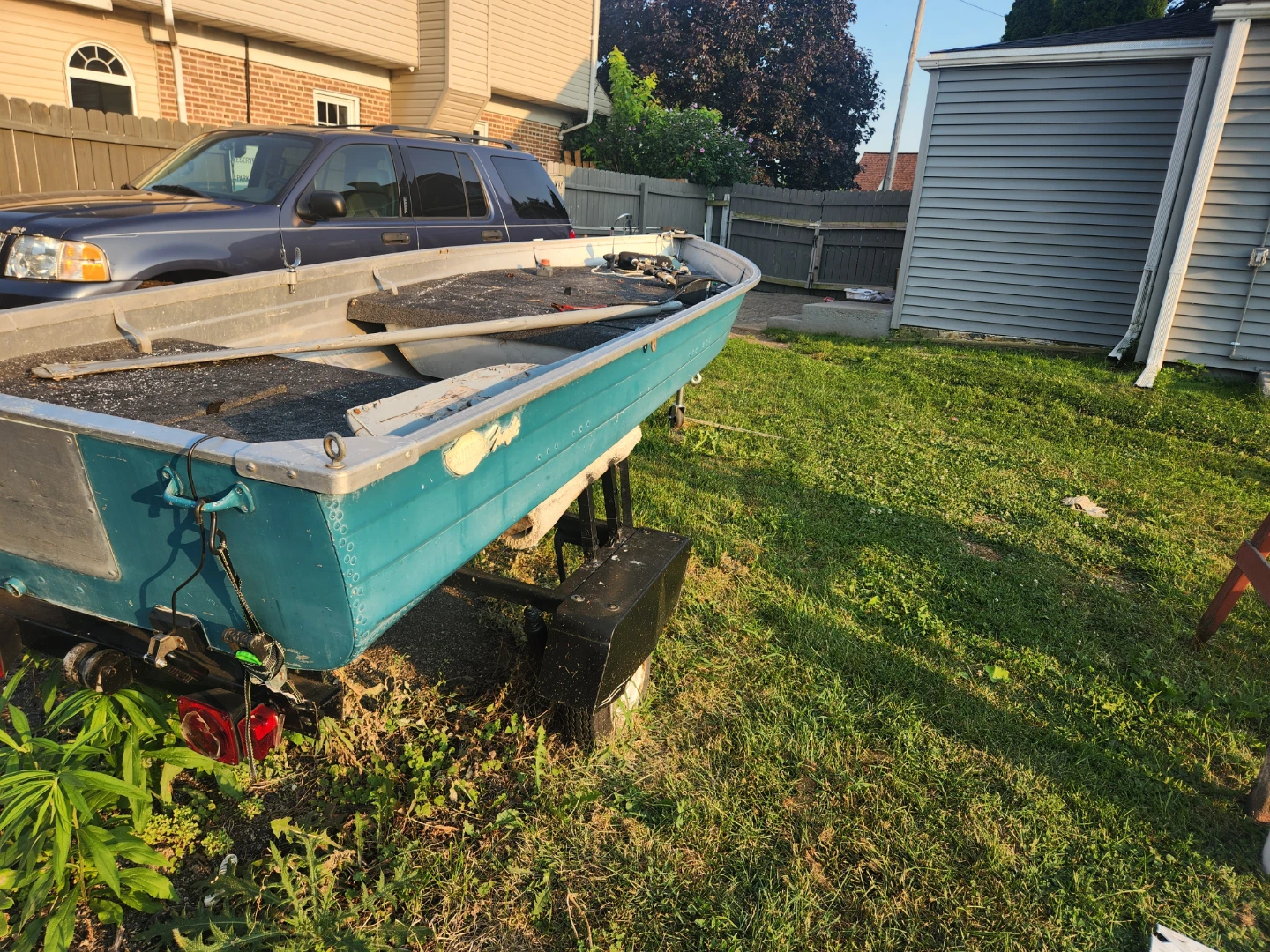 Aluminum Fishing Boat on Trailer