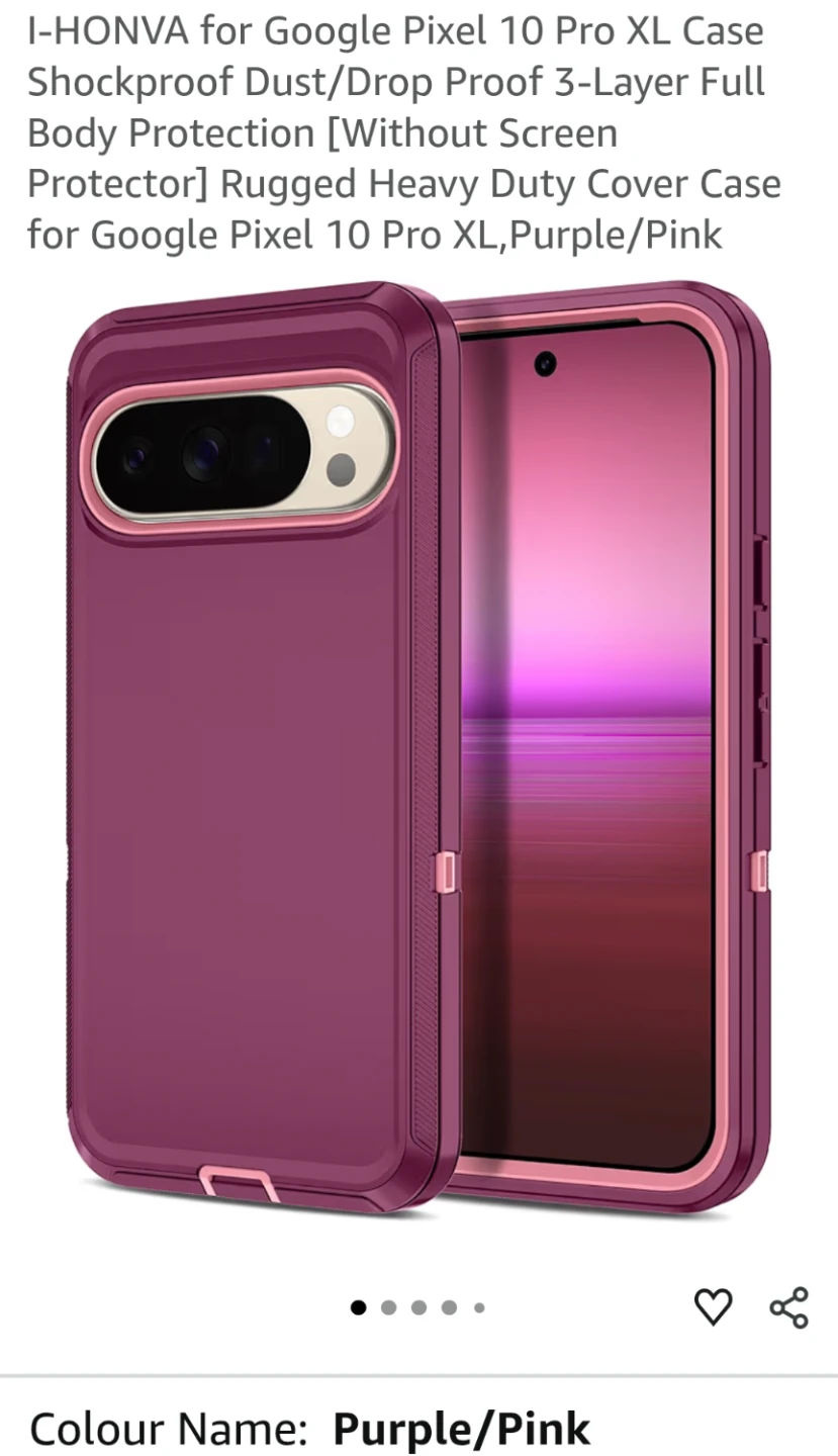 Case for Google Pixel 10 Pro XL, Purple/Pink