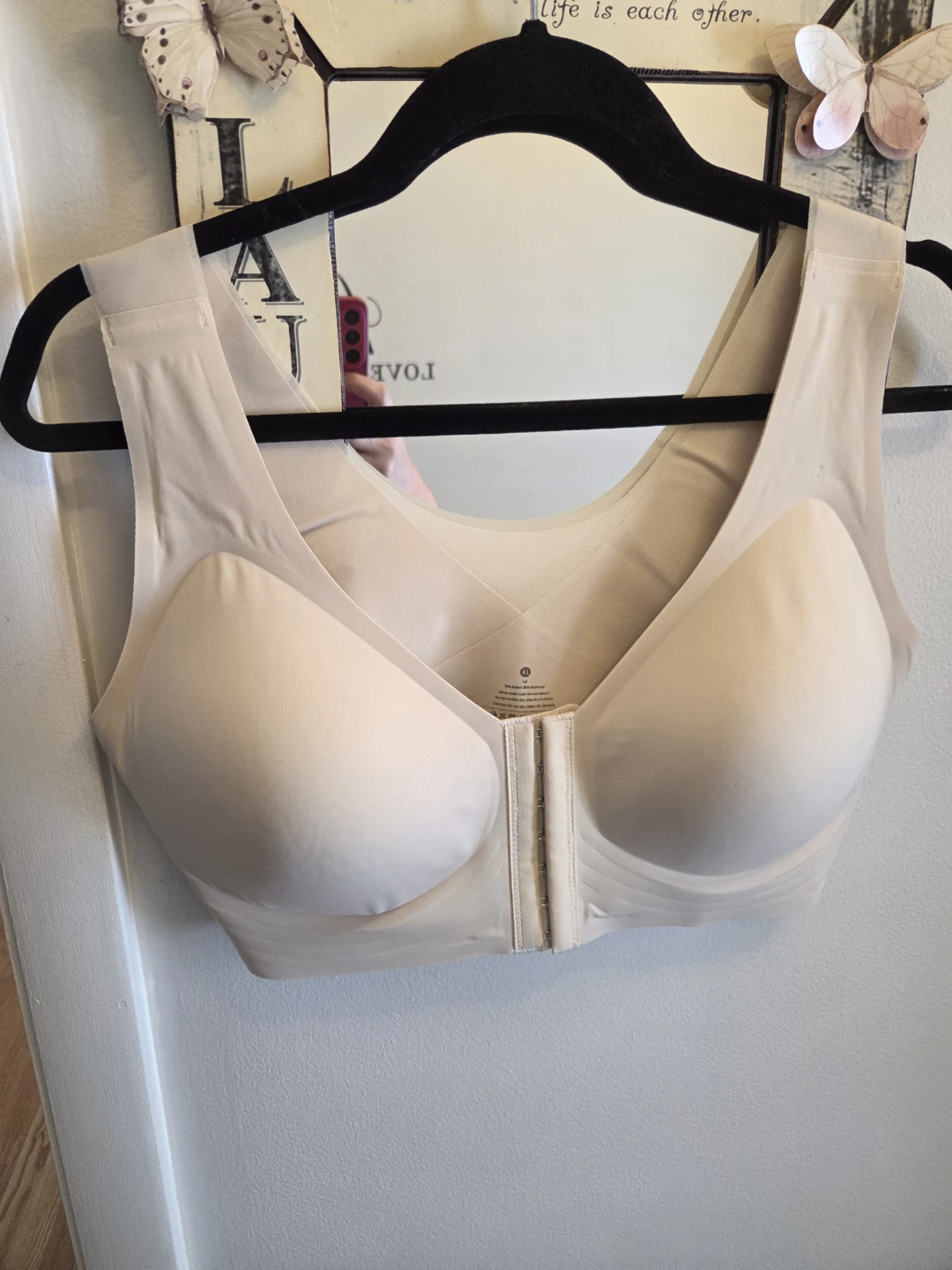 Anna Comfy Women's XL Beige Seamless Sports Bra