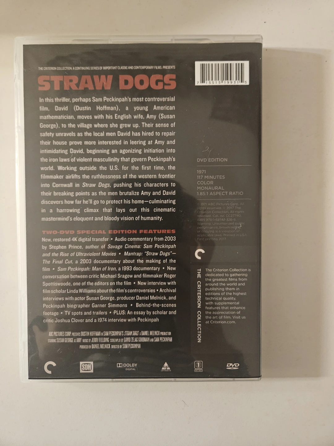 Straw Dogs DVD 🧡 - photo 3