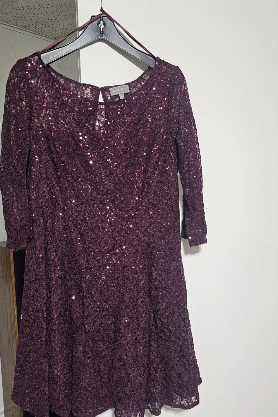 Laura Sequin Lace Dress Size 16