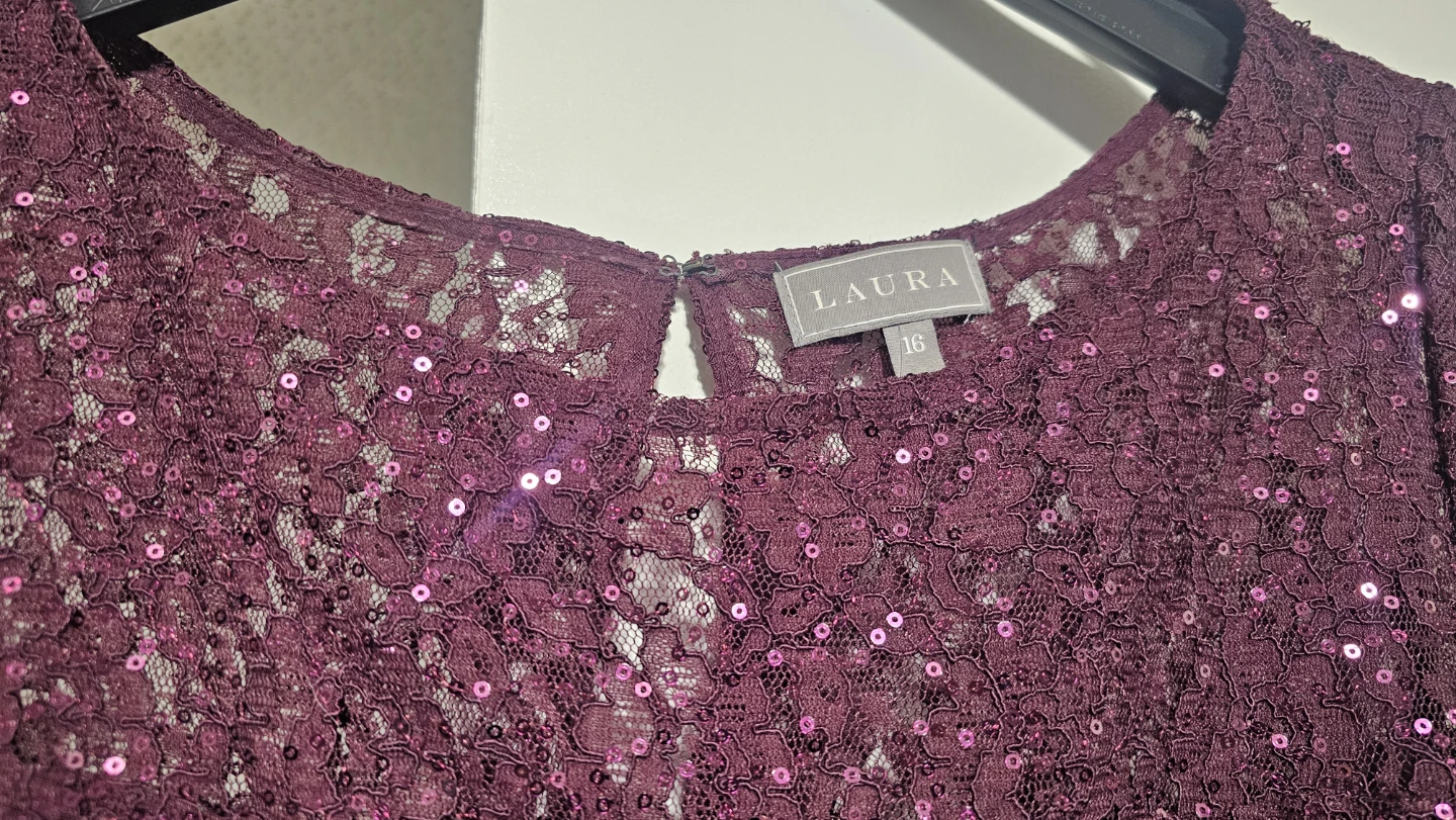 Laura Sequin Lace Dress Size 16 - photo 3