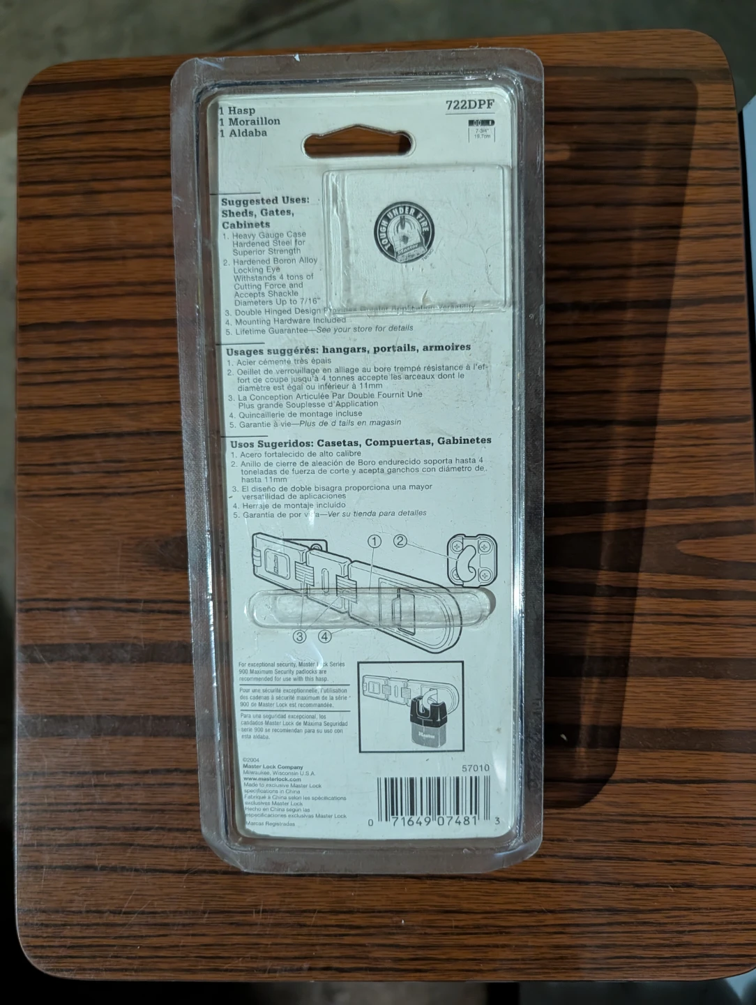 New MasterLock Contractor Double Hinged Hasp, retail $29 - photo 3