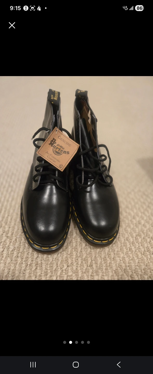 Dr. Martens Black Leather Boots sz 11 Men - photo 2