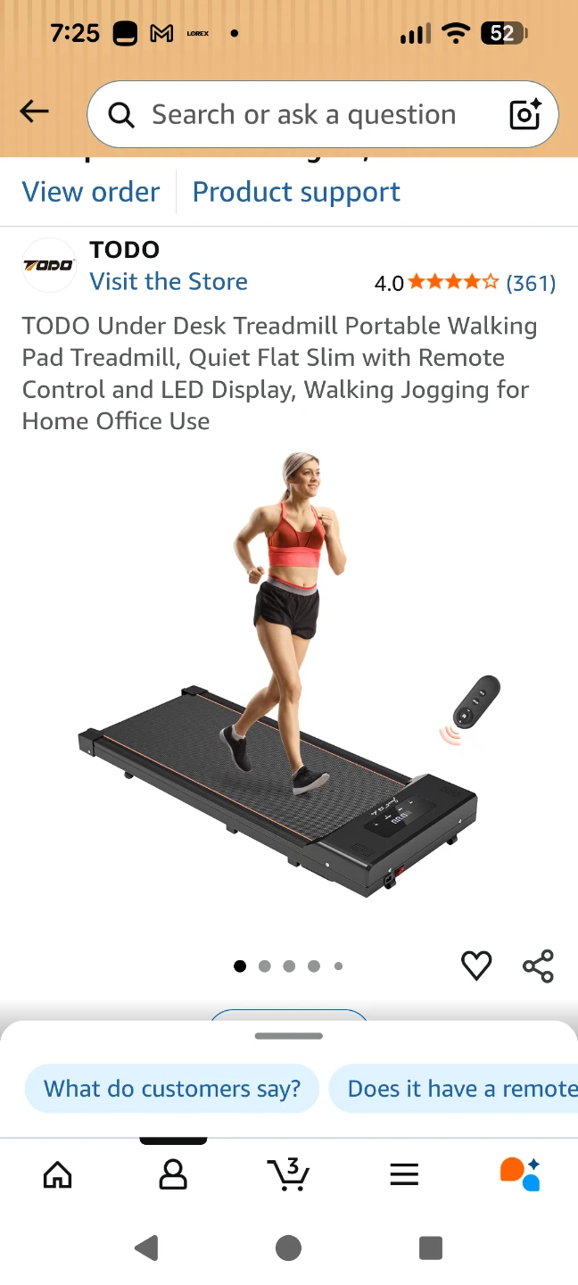 TODO Under Desk Treadmill - Portable, Slim with Remote