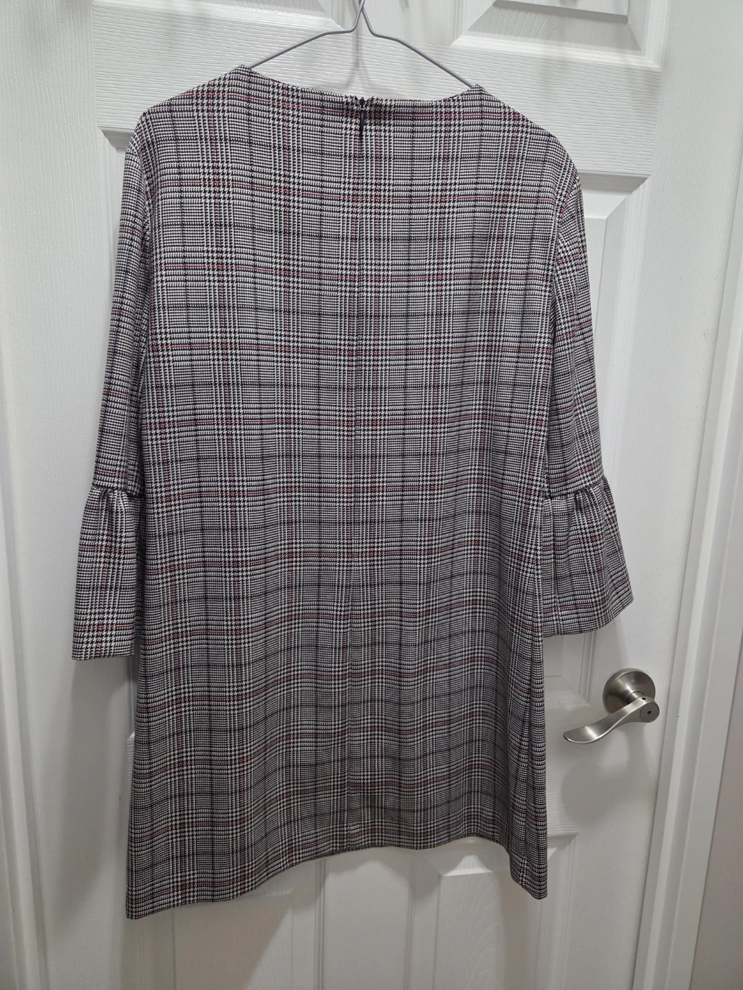 Zara Woman Plaid Bell Sleeve Dress - photo 2