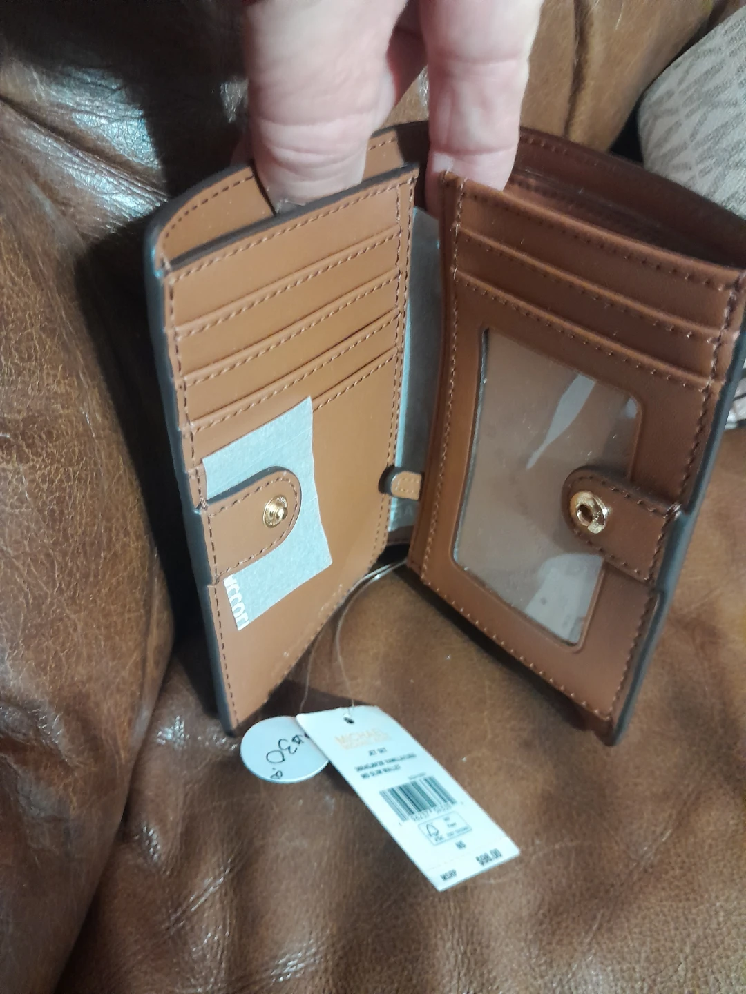Michael Kors Jet Set MK Signature Wallet Vanilla/Luggage - photo 3