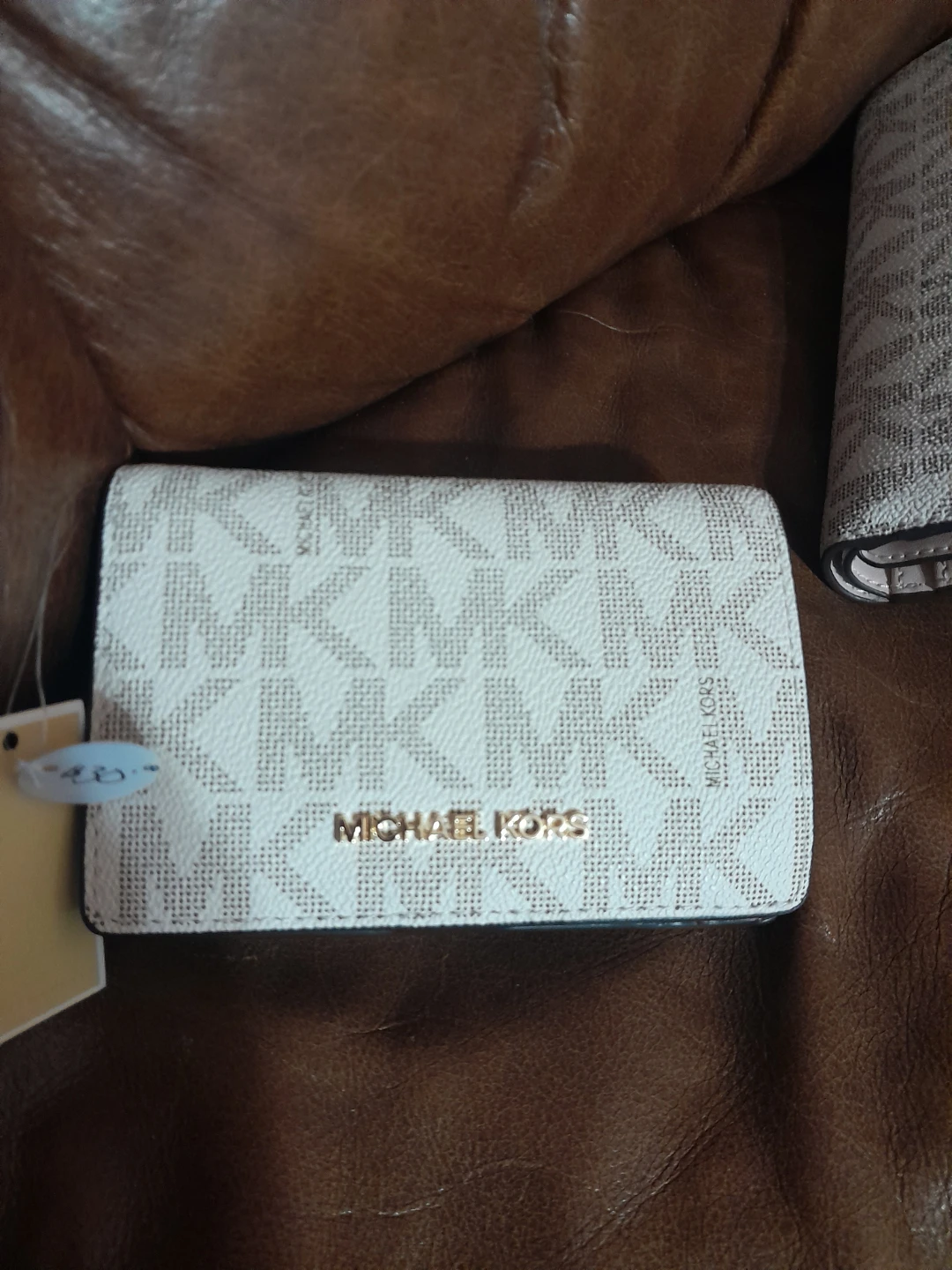 Michael Kors Jet Set MK Signature Wallet Vanilla/Luggage - photo 5