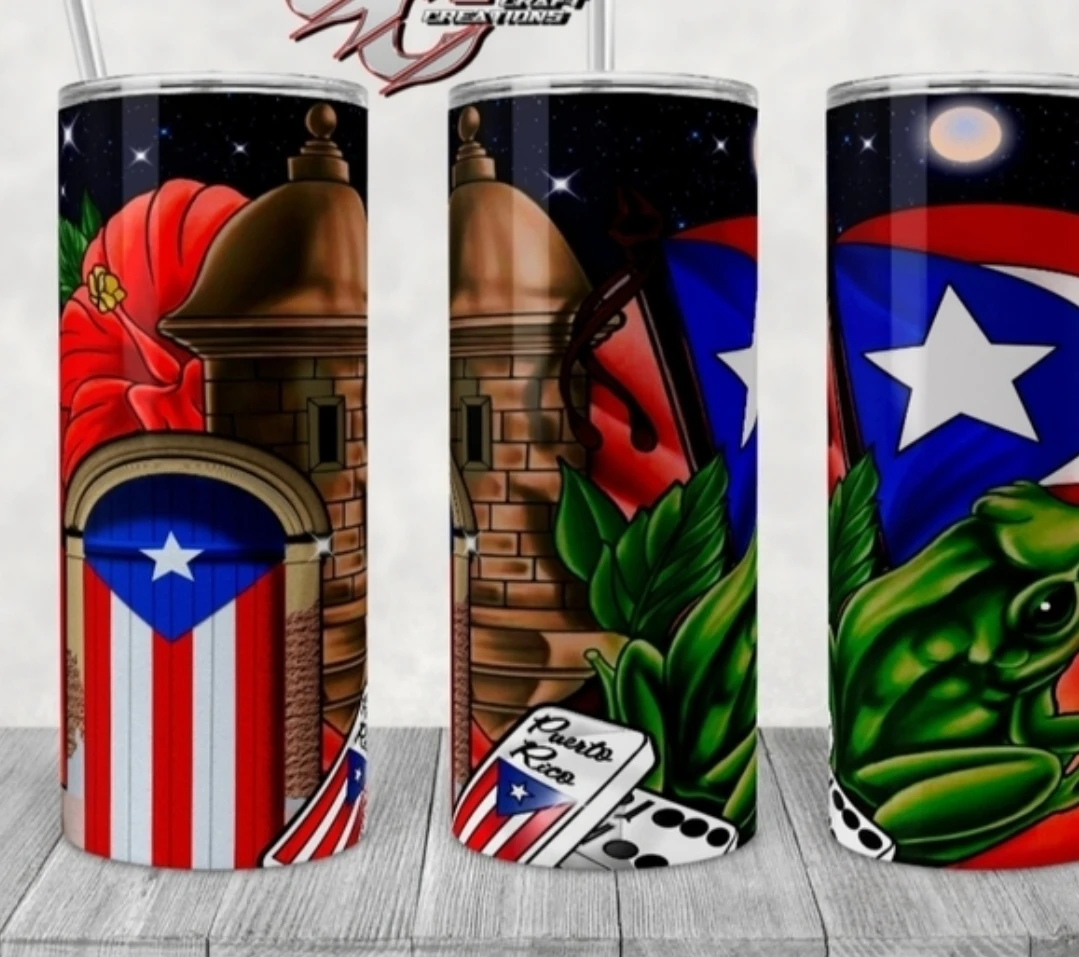Puerto Rico Themed Tumbler