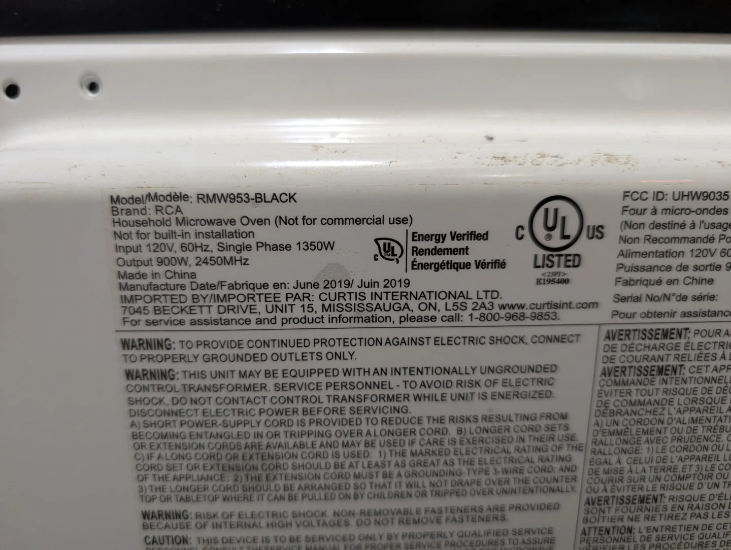RCA Black Microwave Oven 0.9 cu - photo 3