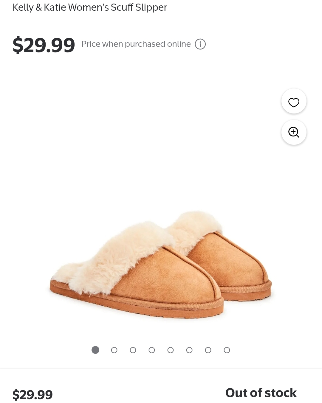 Kelly & Katie Women's Medium Faux Suede Slippers - photo 4