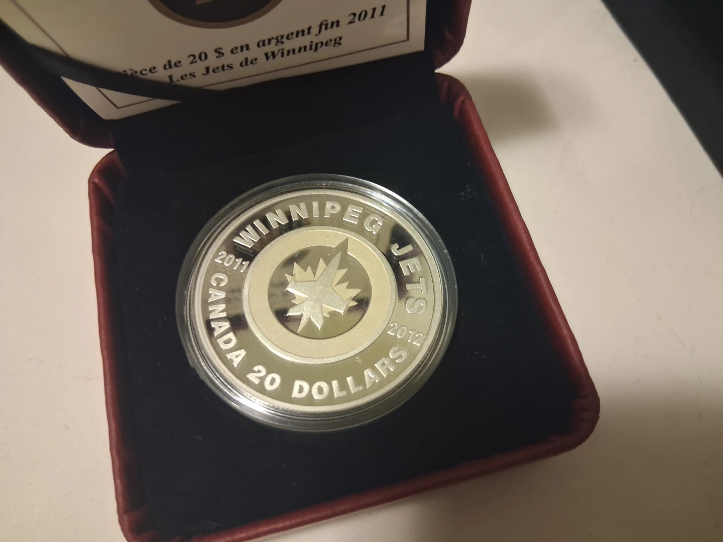 2011 Winnipeg Jets Silver .999 Coin