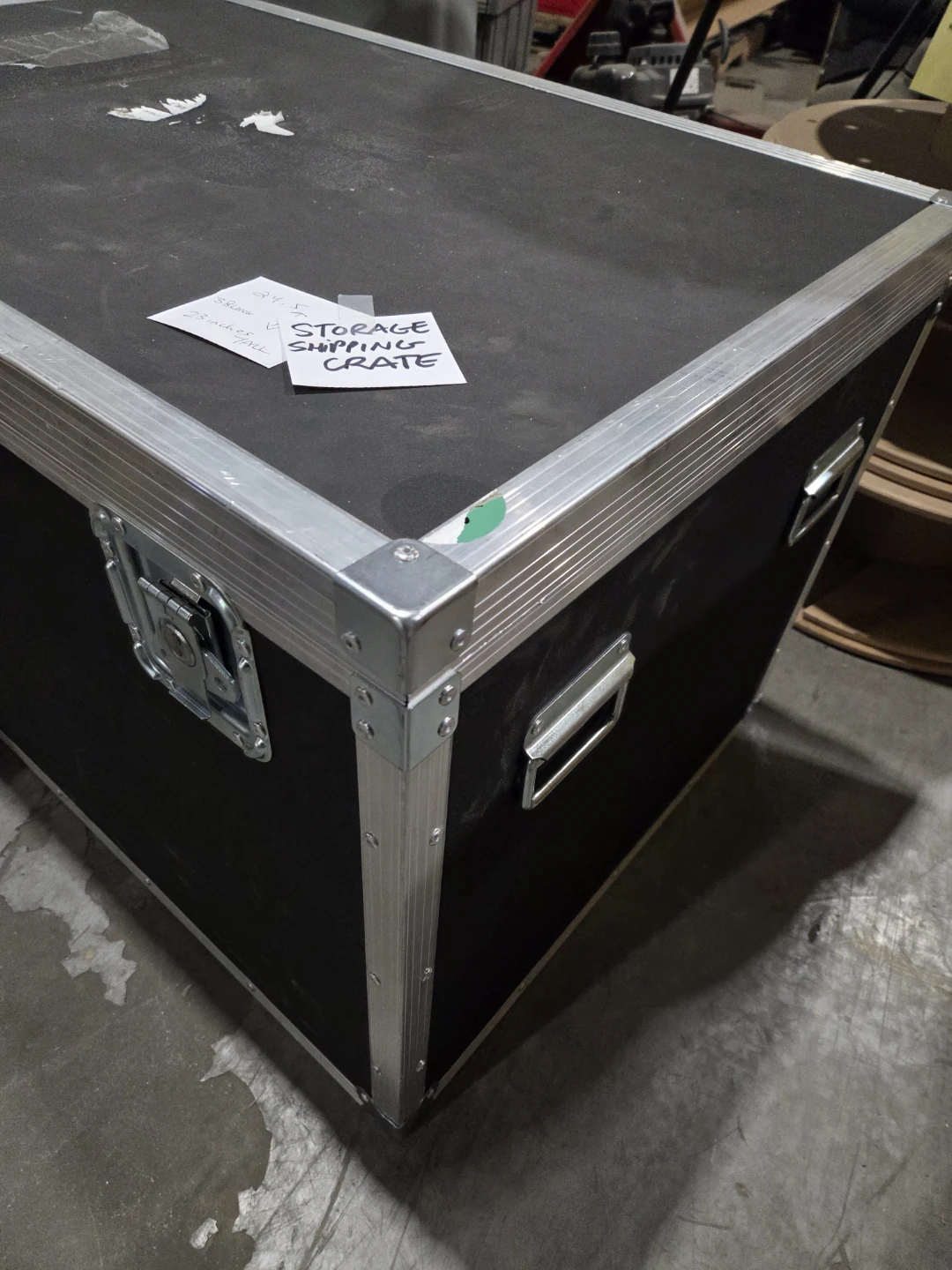 Large Black Storage Shipping Crate - photo 2