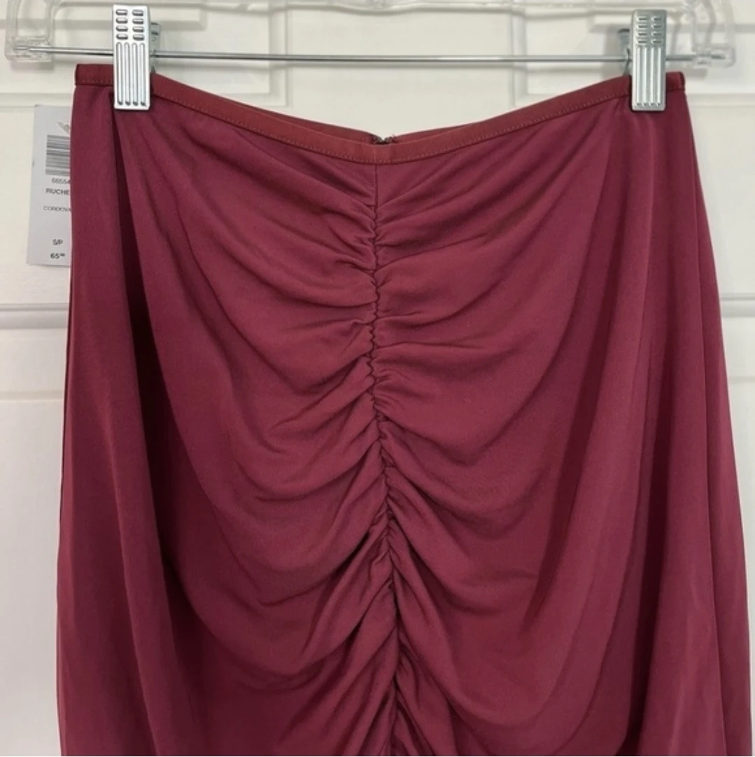 Aritzia Ruched Cordovan Skirt Size S/P - photo 4
