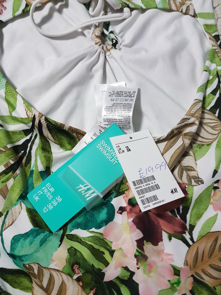 H&M Floral One-Piece Swimsuit Size 12