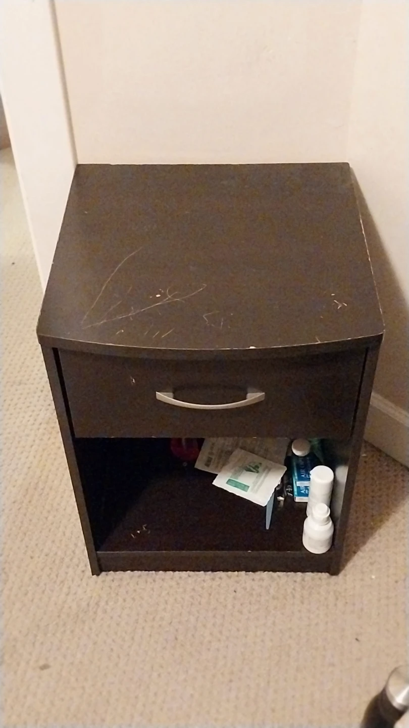 2 Dark Brown Nightstands with Drawer - photo 2