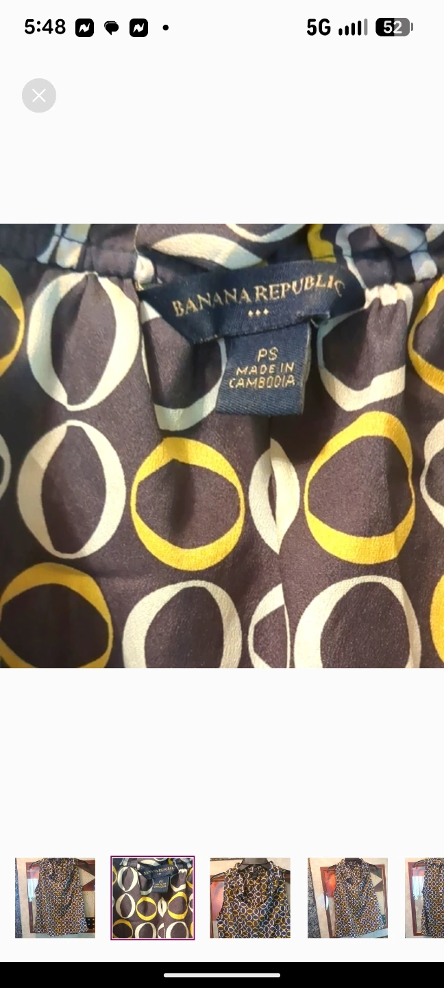 Banana Republic Ruffled Sleeveless Top in Brown and Black - photo 2