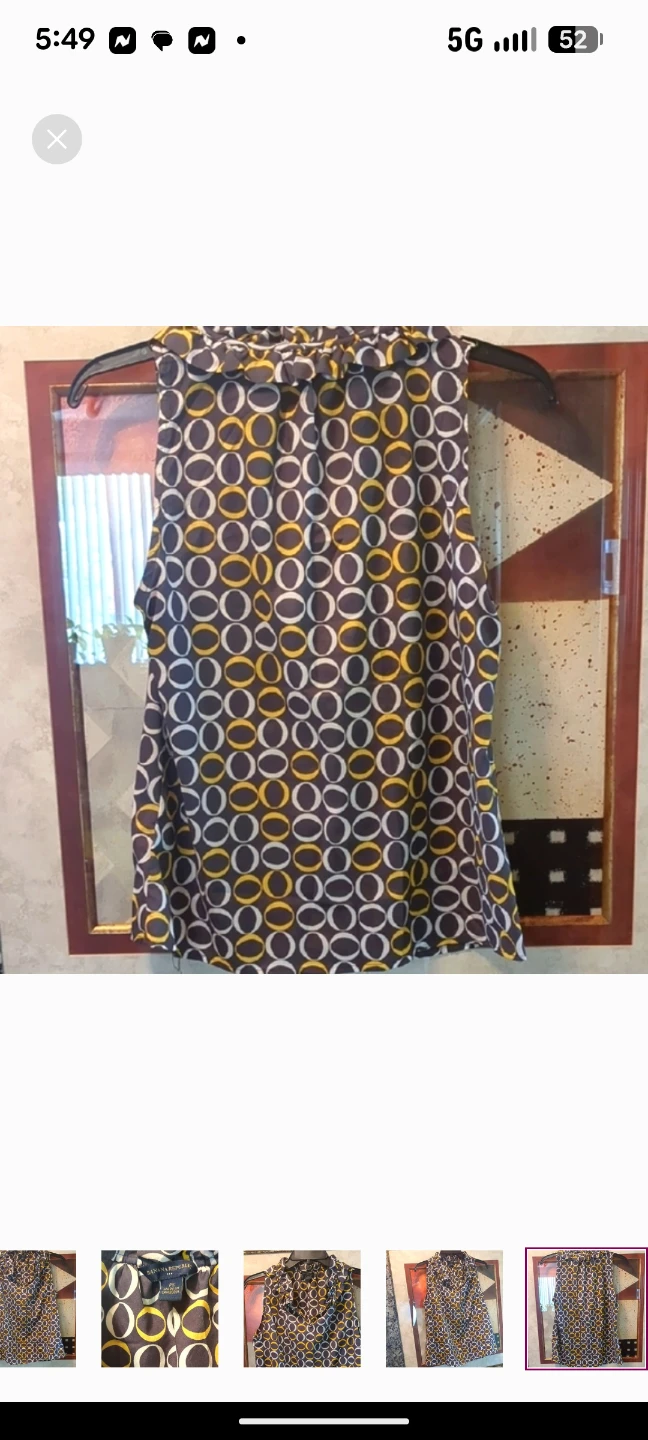 Banana Republic Ruffled Sleeveless Top in Brown and Black - photo 5