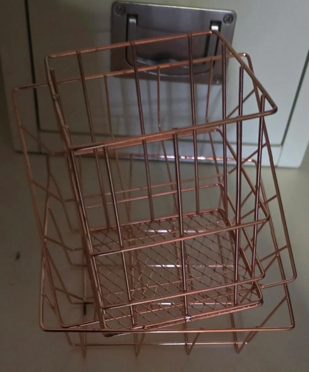 Copper Wire Storage Baskets (Set of 2)