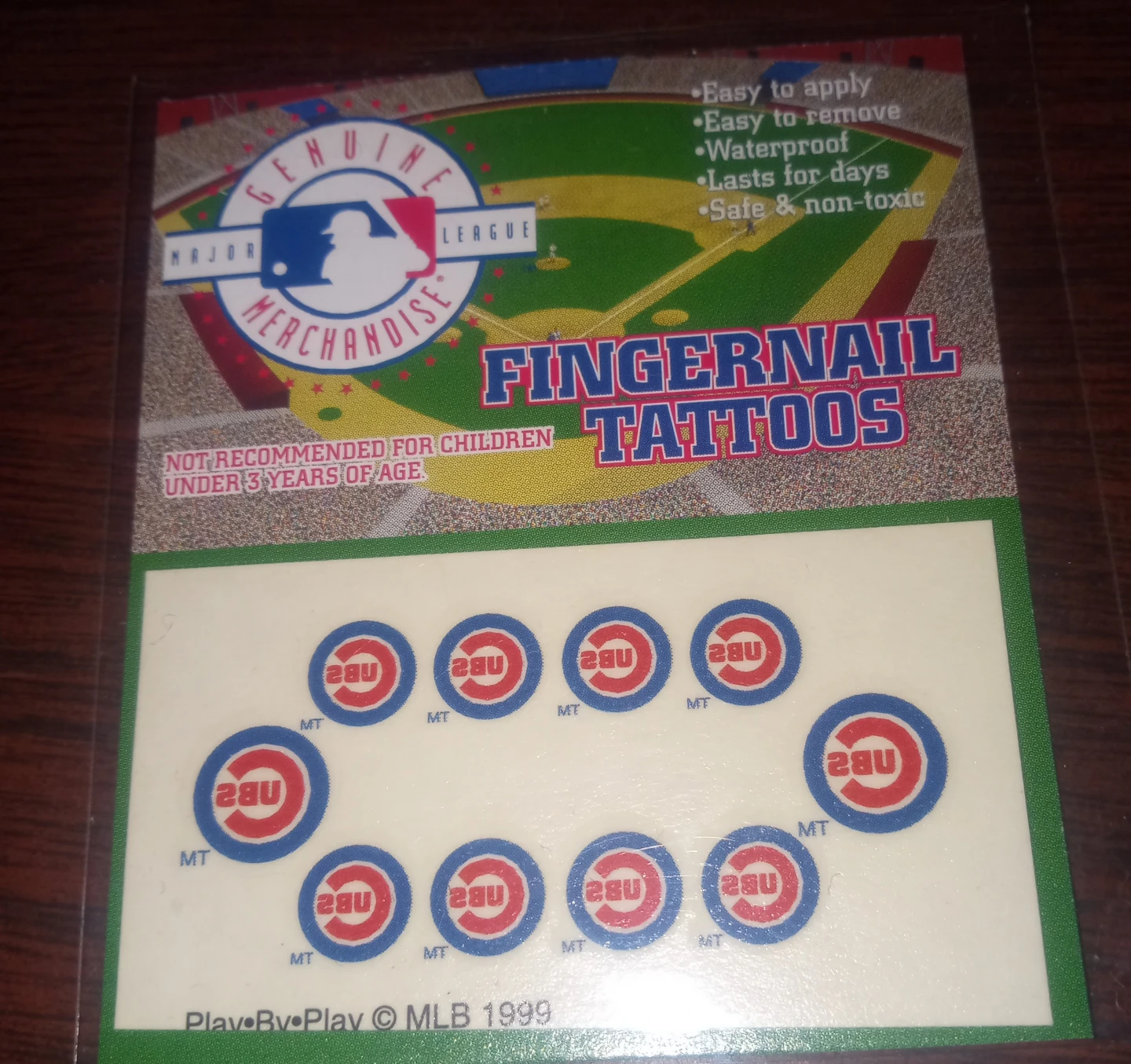 Chicago Cubs MLB Fingernail Tattoos