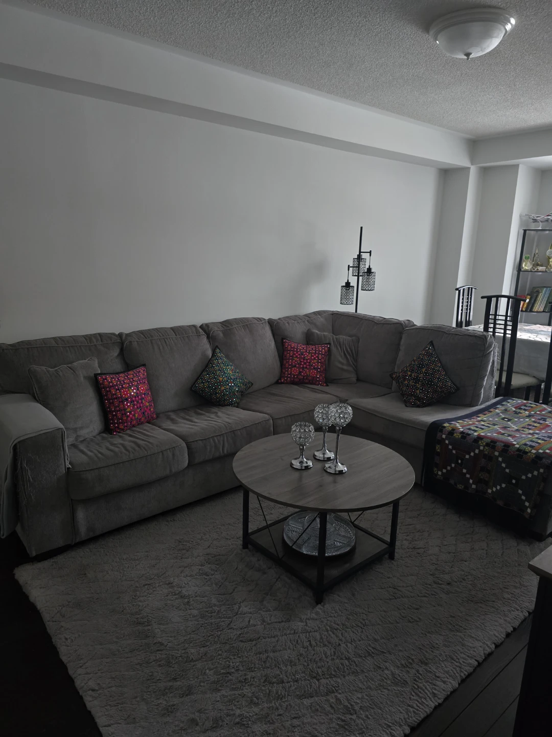 Grey Ashley sectional with chaise and pull-out sleeper. - photo 2