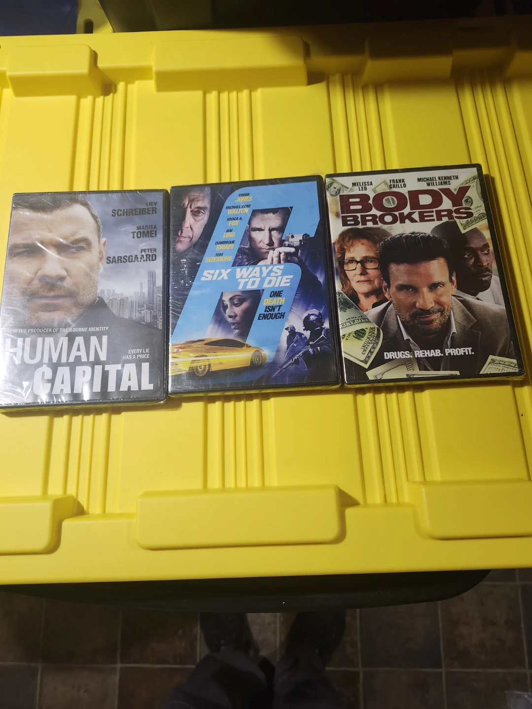 Human Capital, Six Ways to Die, and Body Brokers DVDs