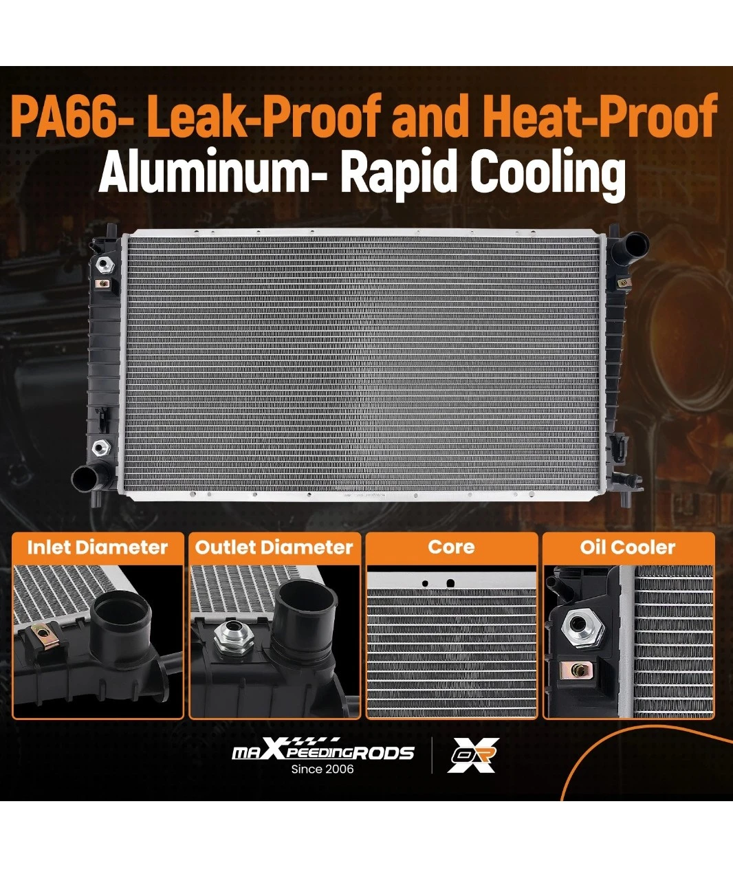 Aluminum Radiator for PA66 Leak-Proof Heat-Proof - photo 3