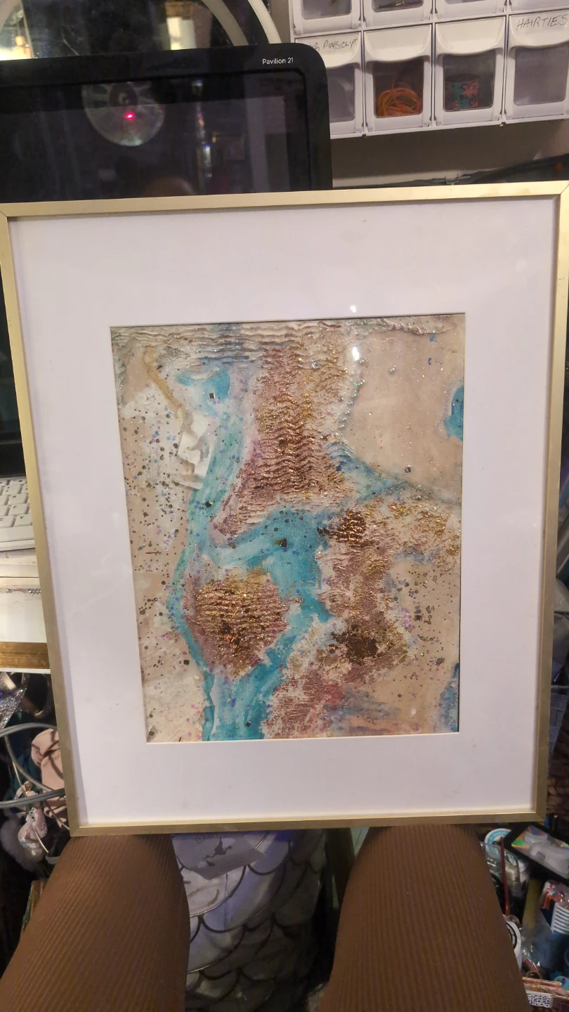 Framed Abstract Art Piece