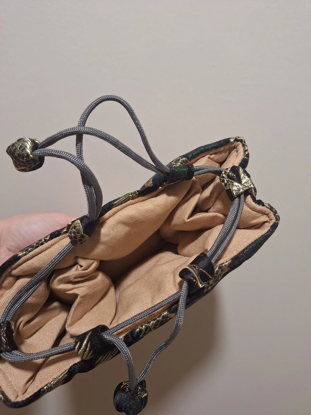 Embroidered Drawstring Satin Bag (Japanese inpired) - photo 4