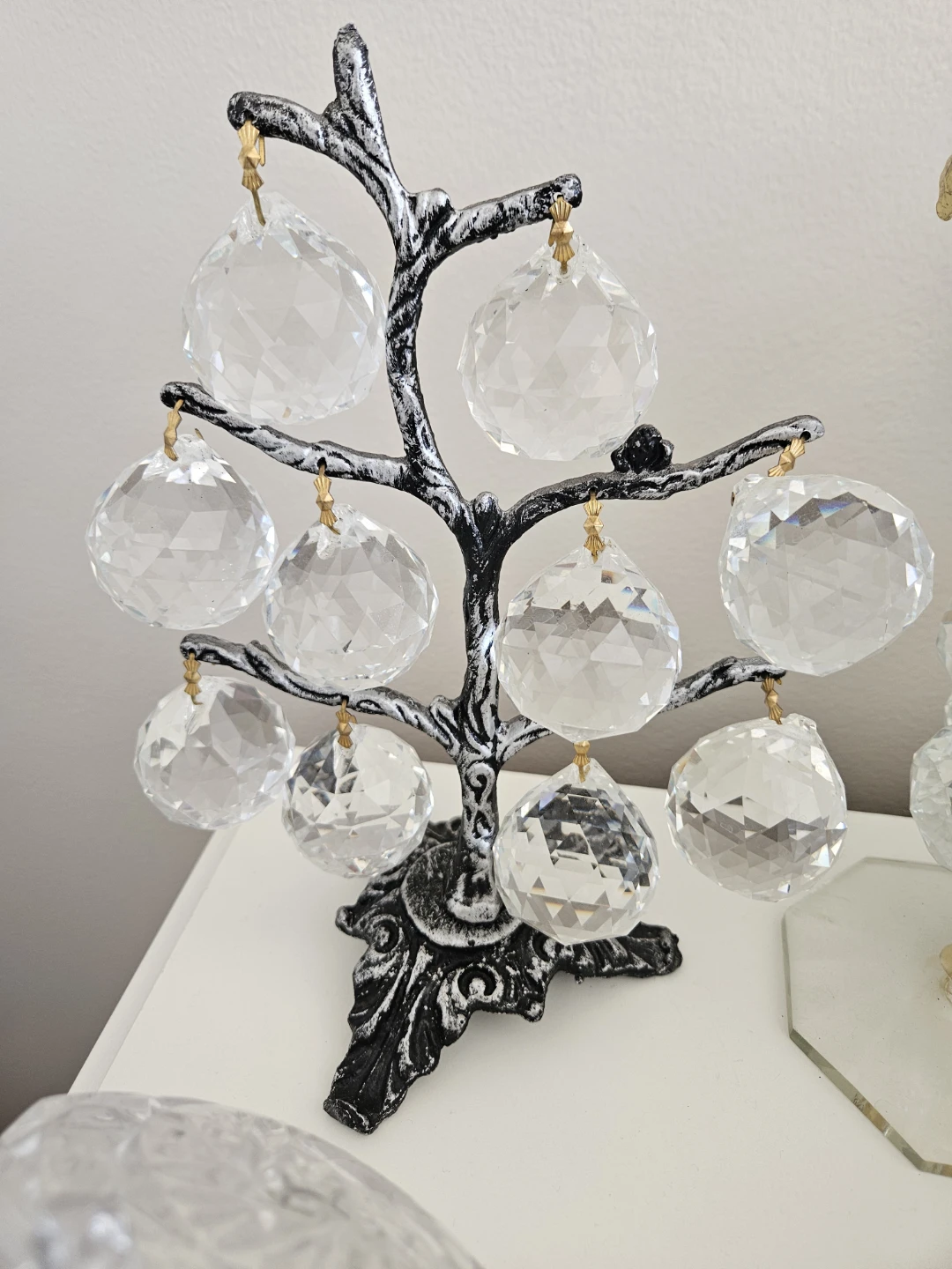 Crystal Ball Hanging Tree Decor