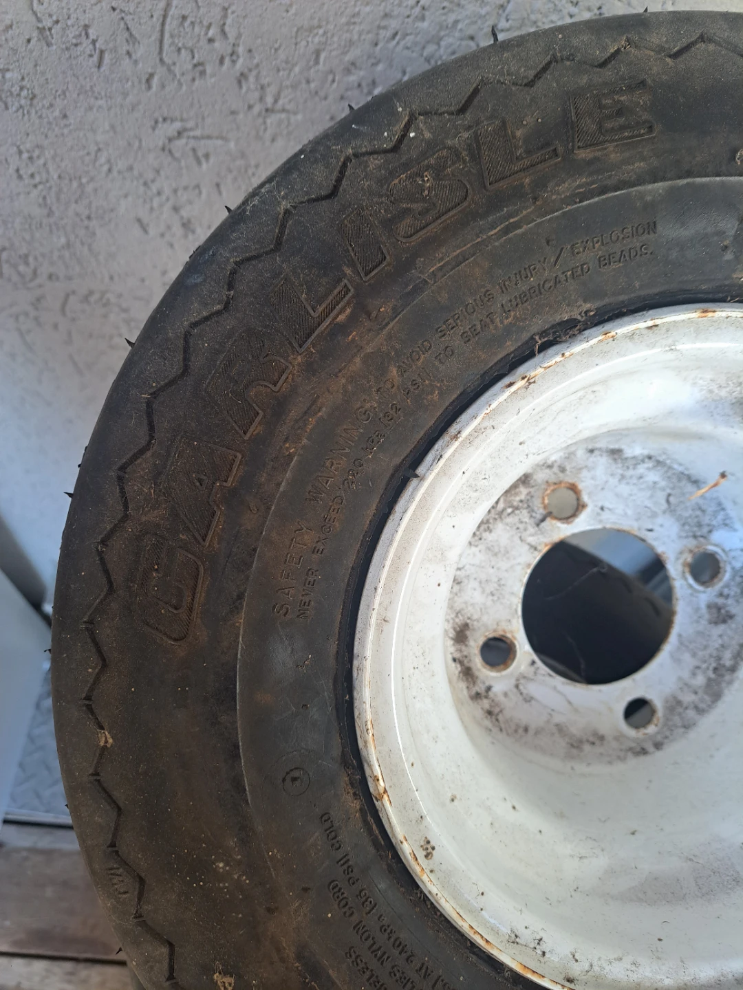 Carlisle small trailer tire and rim