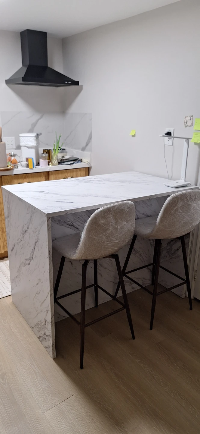 Kitchen Island with Marble Top and Storage - photo 3