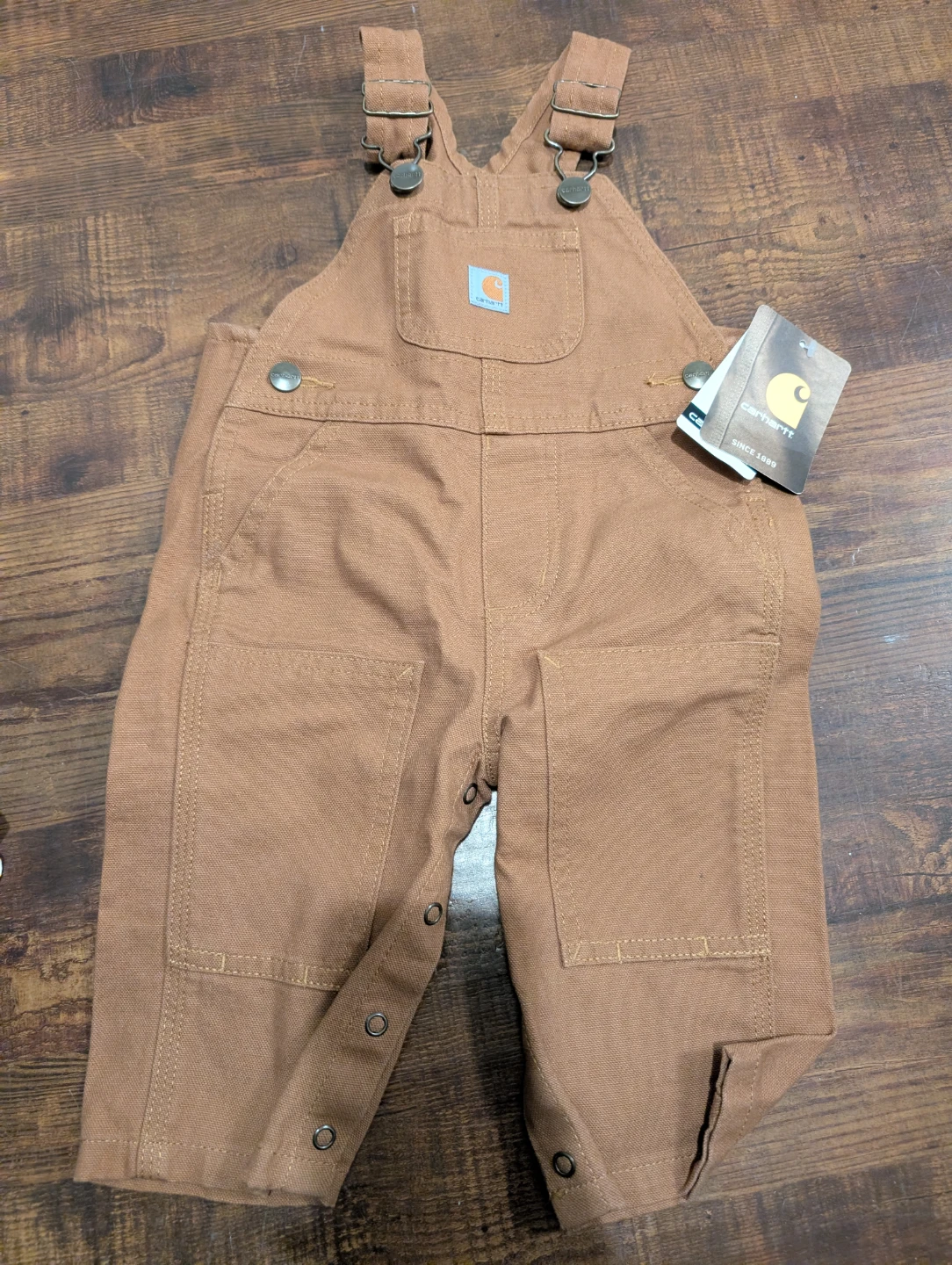 Carhartt Baby Overalls - 6M - Carhartt Brown