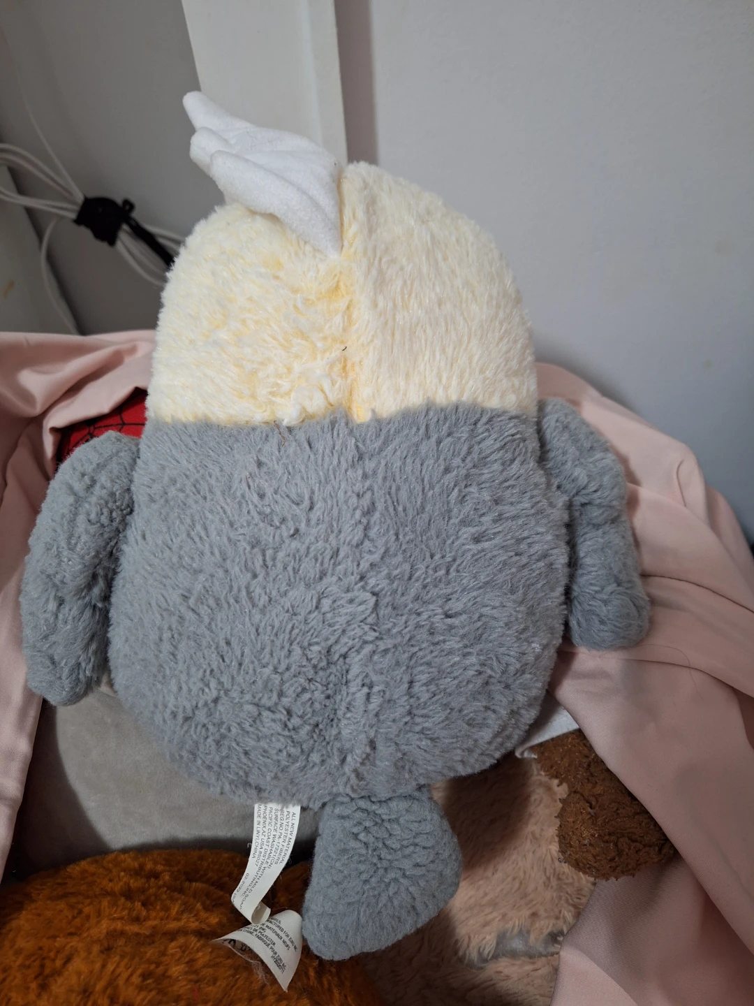 Plush Cockatiel Bird with Candy Cane Toy - photo 2