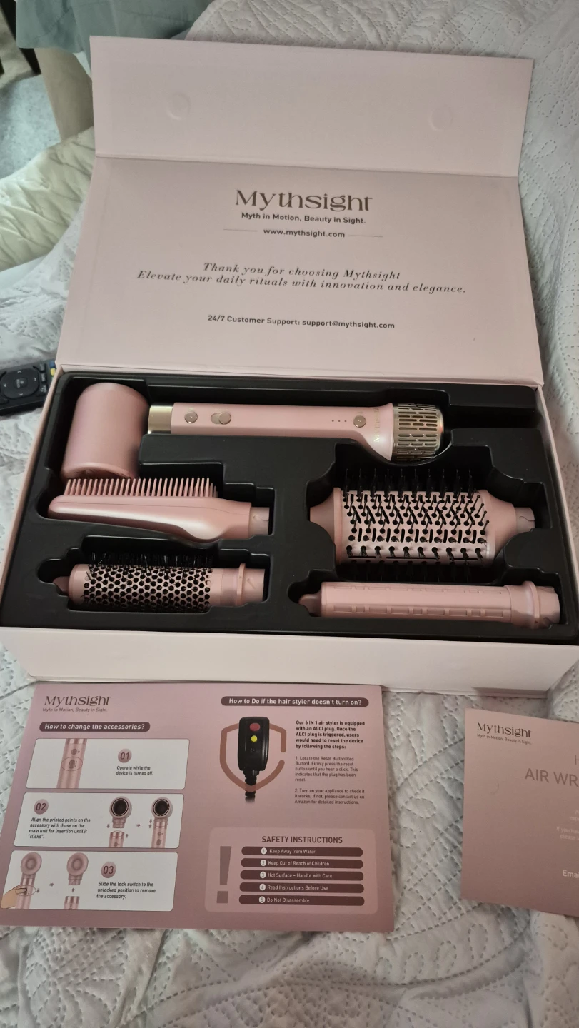 MythInsight StyleVibe 6-in-1 Hair Styler (Pink)