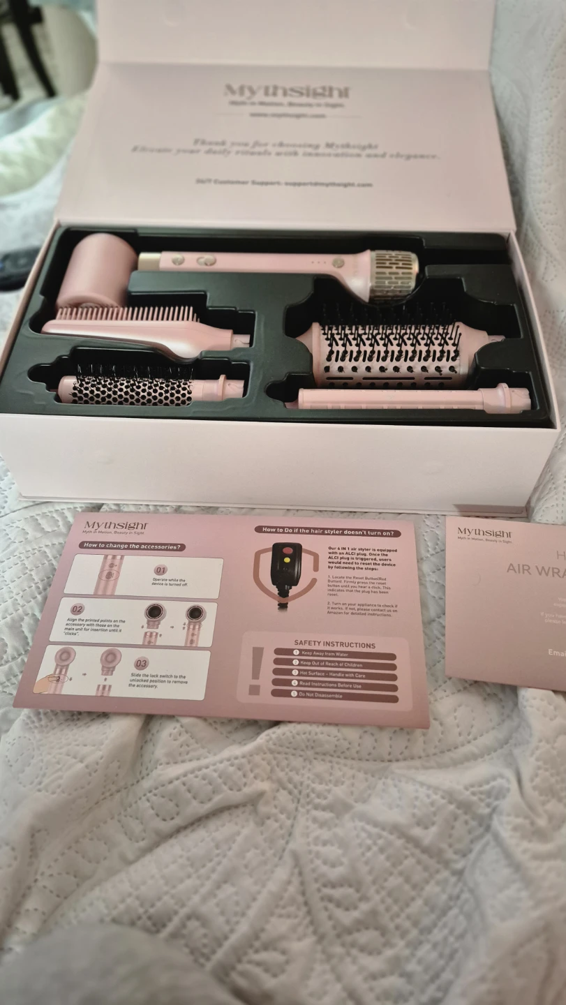 MythInsight StyleVibe 6-in-1 Hair Styler (Pink) - photo 3