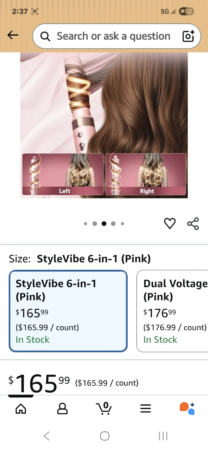 MythInsight StyleVibe 6-in-1 Hair Styler (Pink) - photo 5