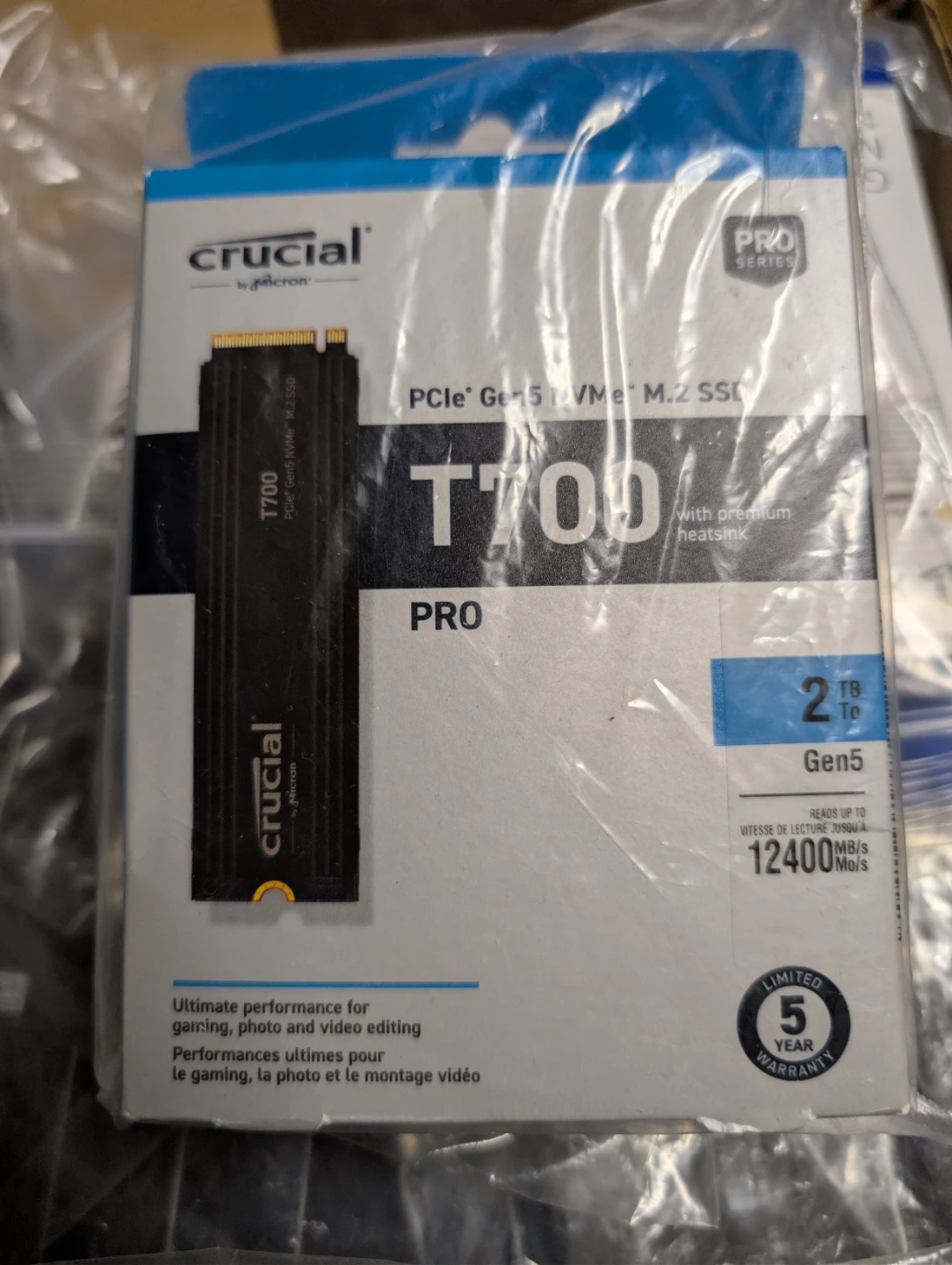 Crucial T700 PRO PCIe Gen5 NVMe M.2 SSD 2TB