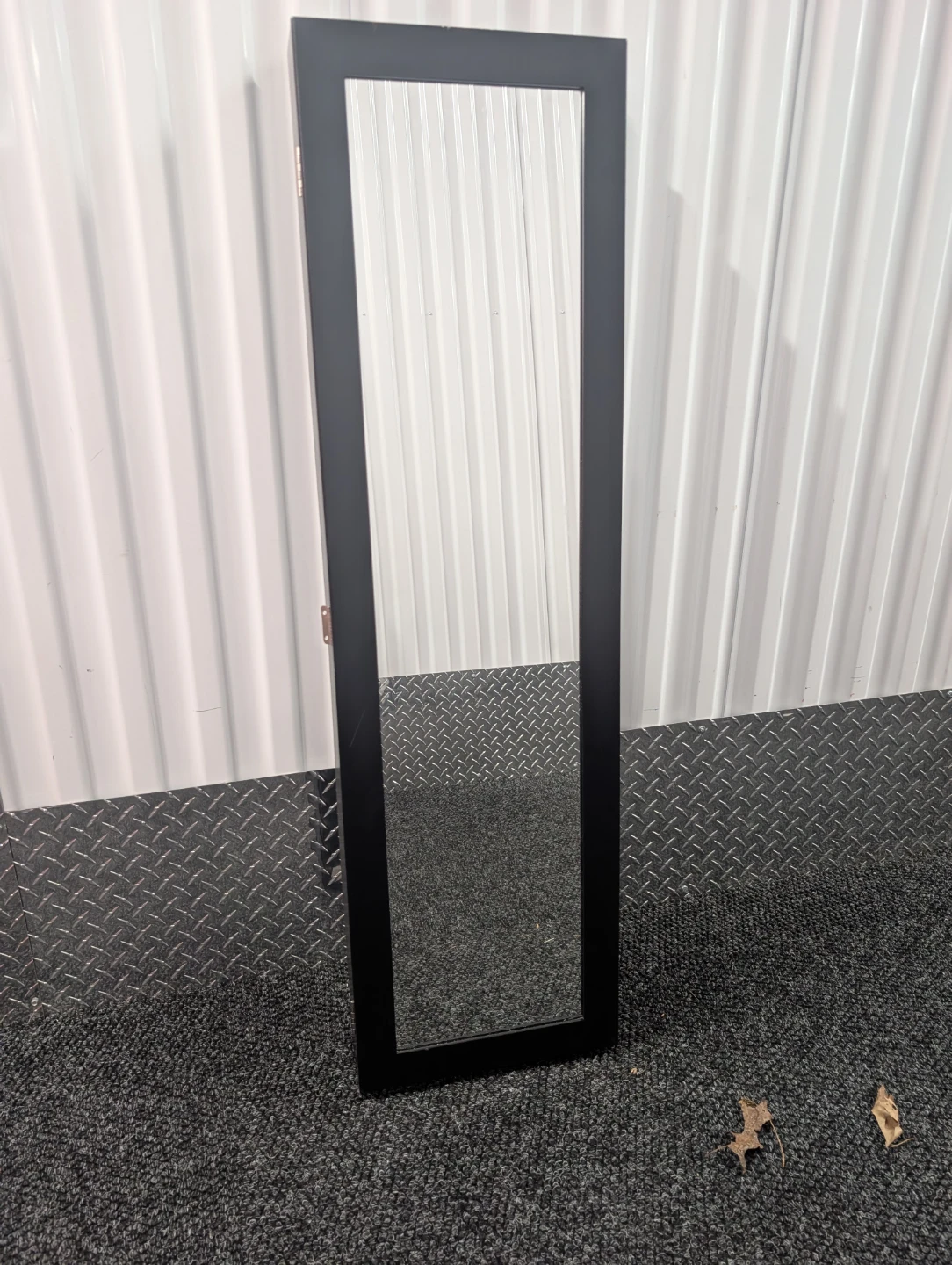 Black Standing Jewelry Armoire Mirror
