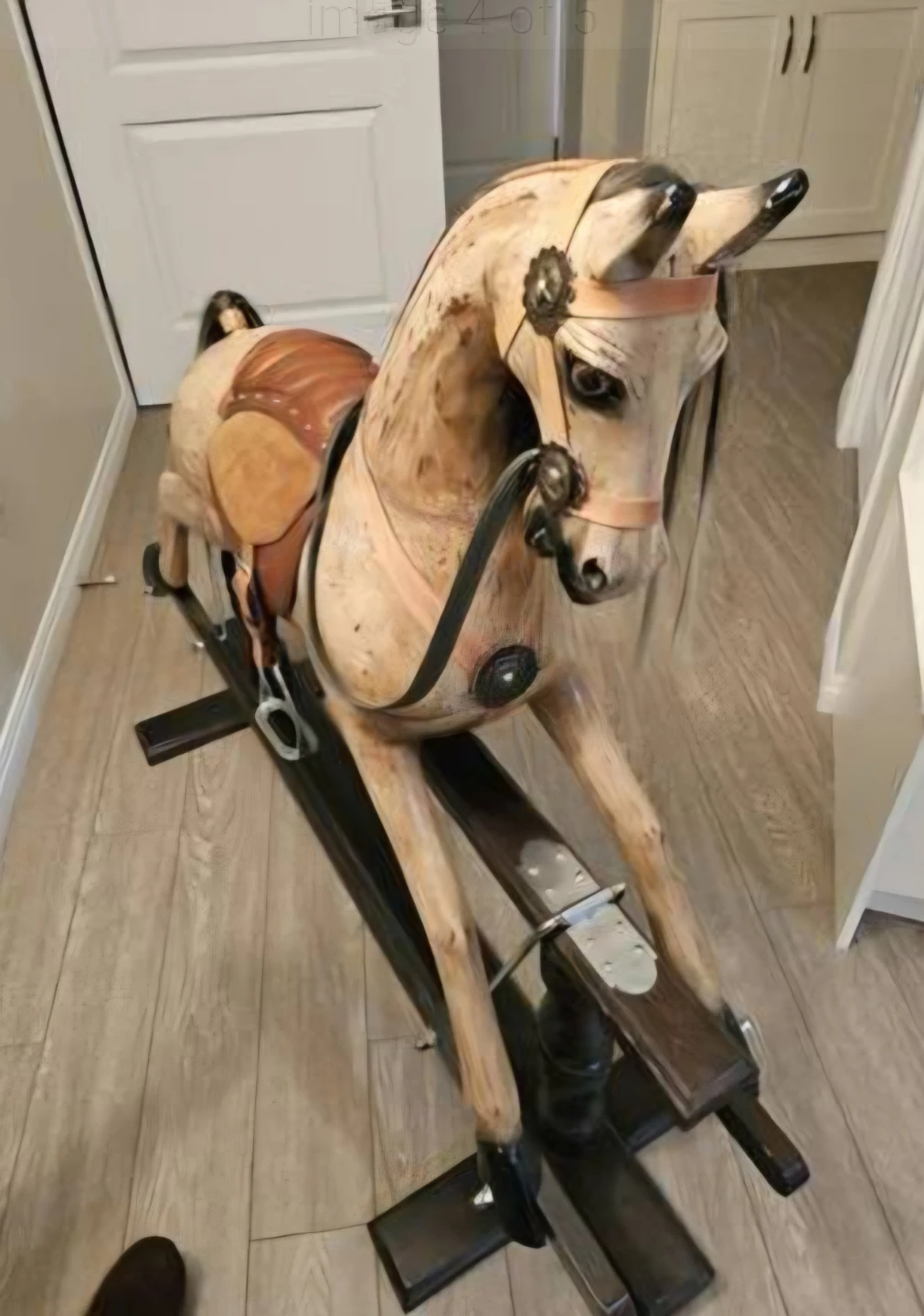 Vintage Wooden Rocking Horse - photo 3