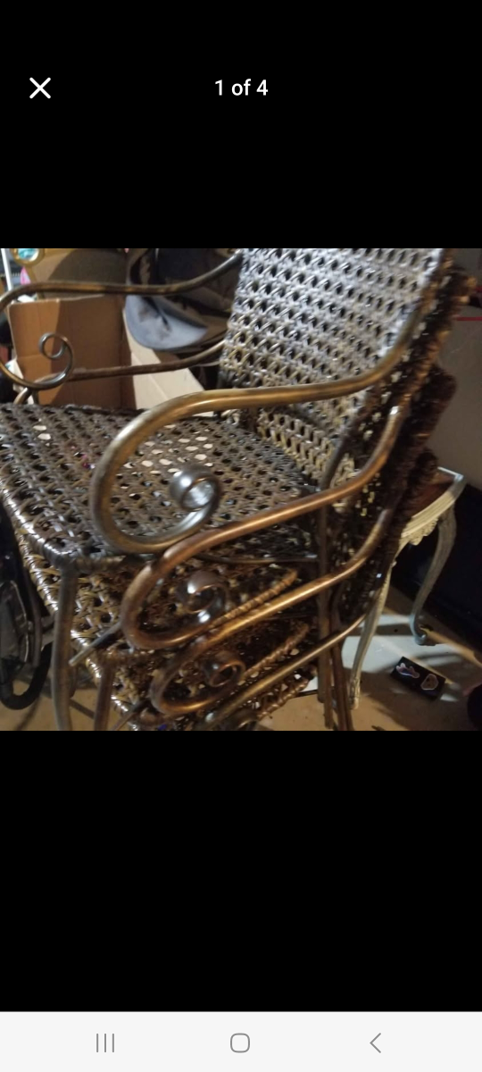 Set of 4 Wicker kitchen Chairs - photo 5