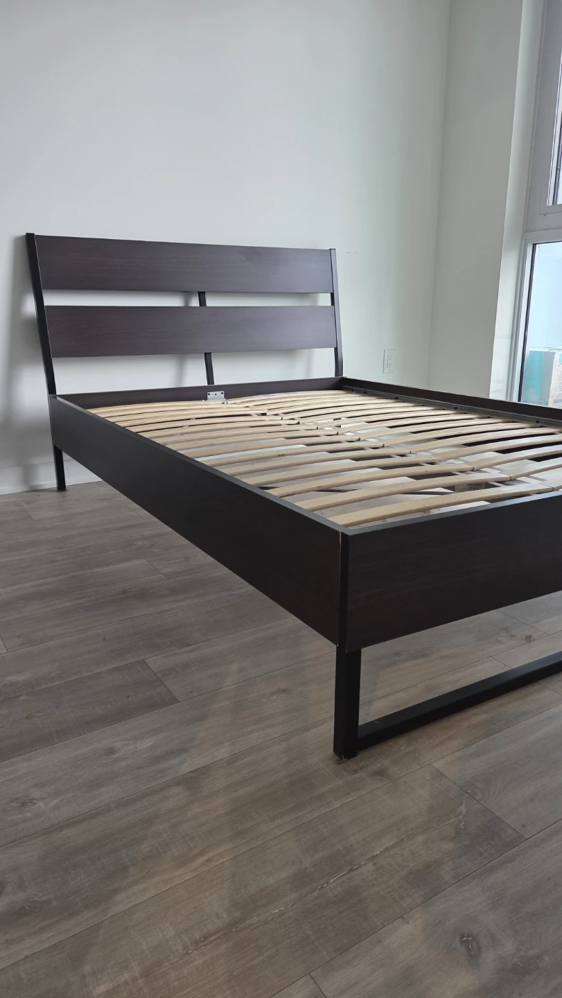 Dark Wood double full Bed Frame
