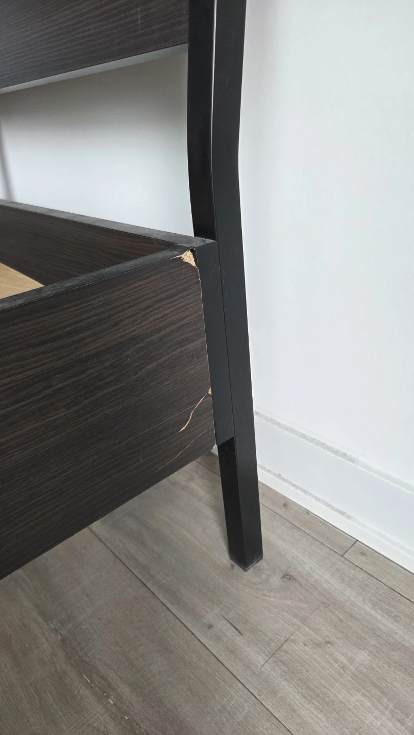 Dark Wood double full Bed Frame - photo 3