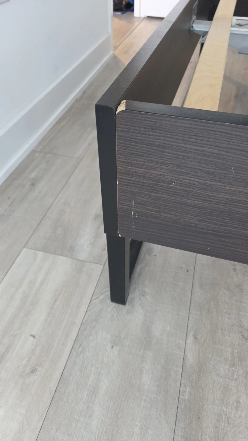 Dark Wood double full Bed Frame - photo 4