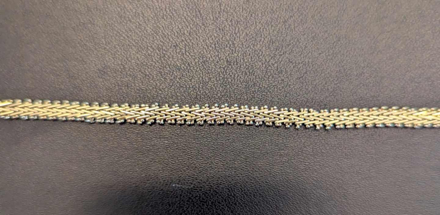 14k Gold Wheat Link  Bracelet 8 " - photo 2
