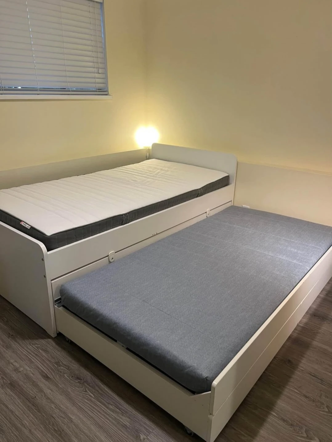 IKEA SLÄKT Twin Bed Frame with Pull-out Bed and Storage - White - photo 2