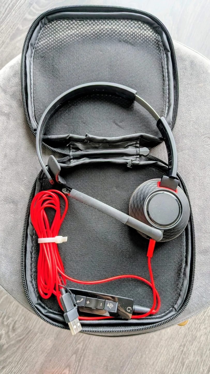 Poly Blackwire 5200 series USB-C headset.