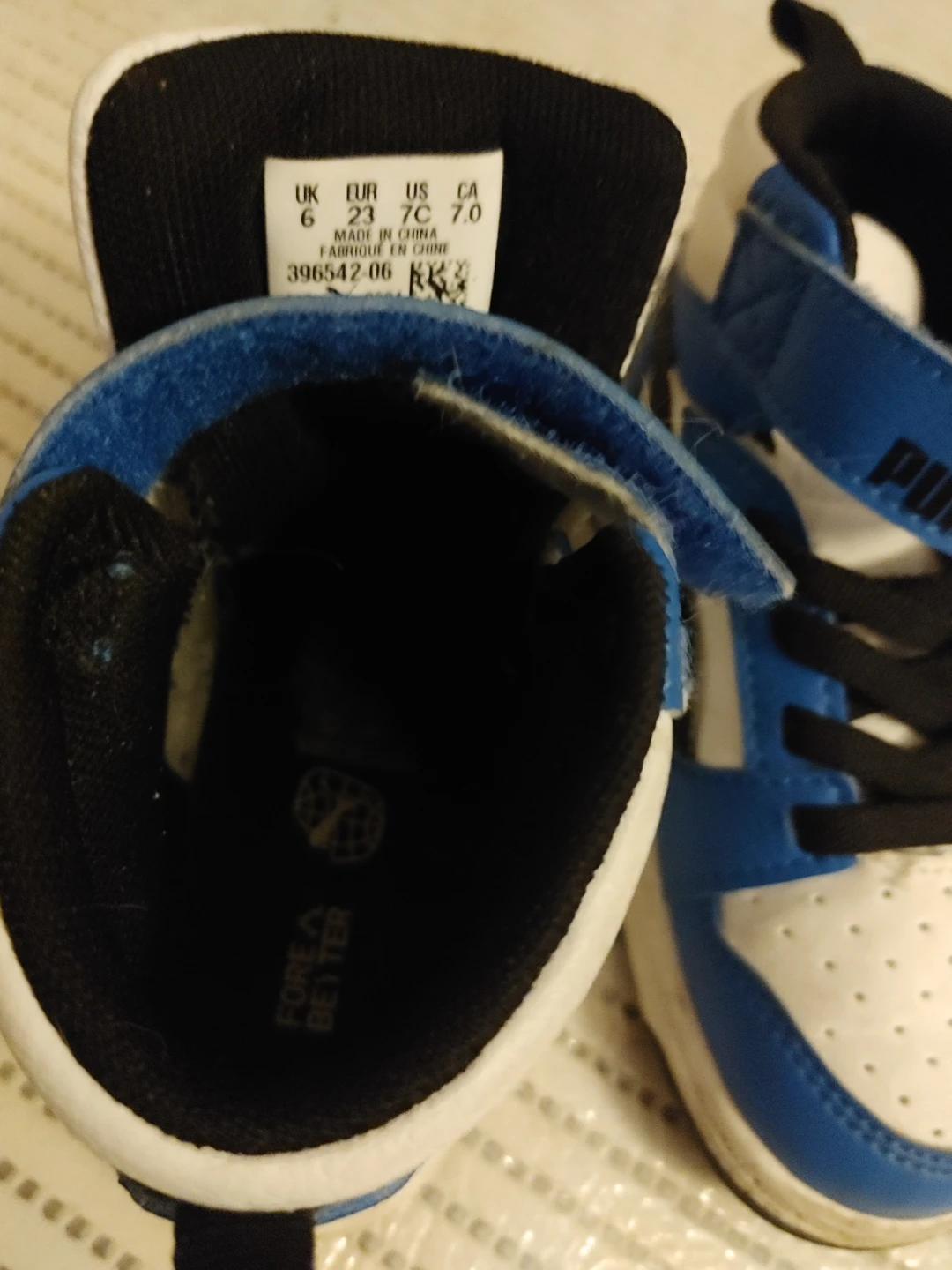 Puma Kids' High-Top Sneakers - Blue/White